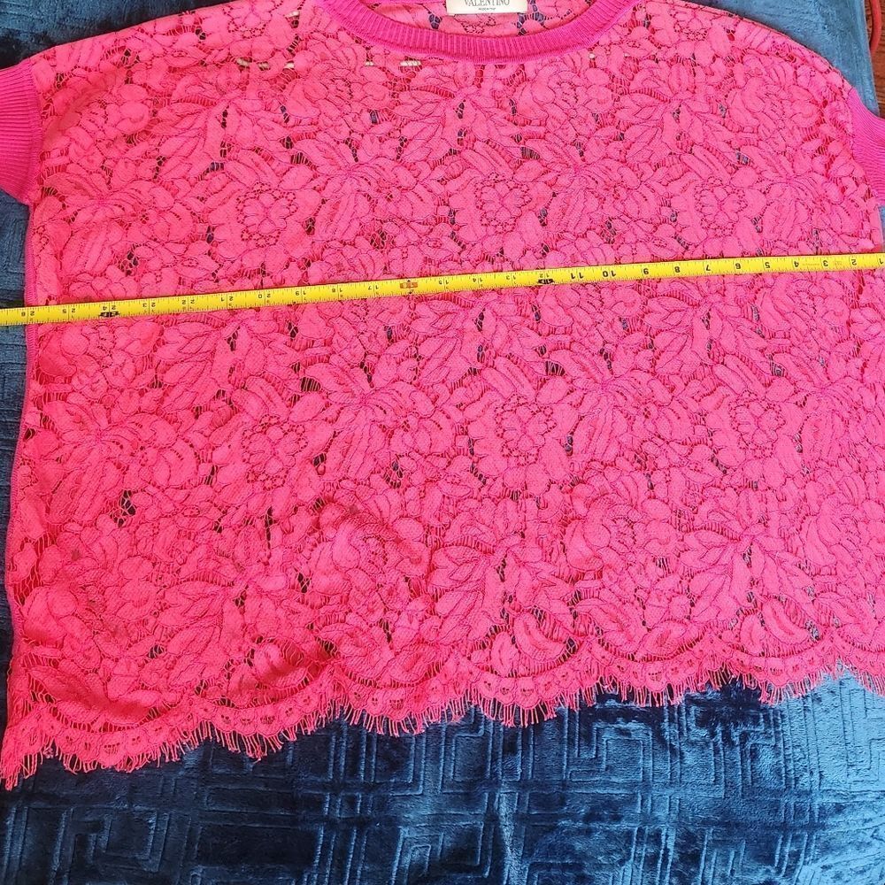 Valentino Pink Lace Blouse - Picture 10 of 14